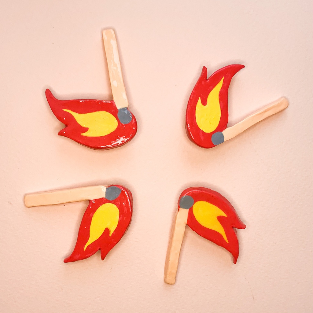 Matchstick Clay Pin
