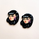 "Lady Face" Clay Pin
