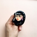 "Lady Face" Clay Pin